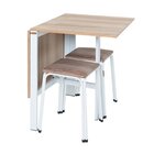 Conjunto De Mesa Dobrável Izi Com 4 Banquetas Bia Branco/capu