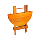 Conjunto De Mesa Dobrável Redonda 0,78m 4 Cadeiras Madeira Ma