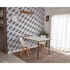 Conjunto De Mesa Dobrável Retrátil 1,40 Branco/noronha + 2 Ca