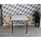 Conjunto De Mesa Dobrável Retrátil 1,40 Branco/noronha + 2 Ca