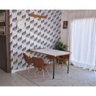 Conjunto De Mesa Dobrável Retrátil 1,40 Branco/noronha + 4 Ca