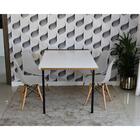 Conjunto De Mesa Dobrável Retrátil 1,40 Branco/noronha + 4 Ca