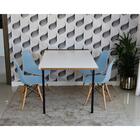 Conjunto De Mesa Dobrável Retrátil 1,40 Branco/noronha + 4 Ca