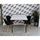 Conjunto De Mesa Dobrável Retrátil 1,40 Branco/noronha + 4 Ca