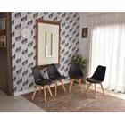 Conjunto De Mesa Dobrável Retrátil 1,40 Branco/noronha Inox +