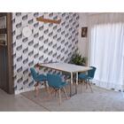 Conjunto De Mesa Dobrável Retrátil 1,40 Branco/noronha Inox +