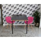 Conjunto De Mesa Dobrável Retrátil 1,40 Preto/noronha + 2 Cad