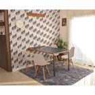 Conjunto De Mesa Dobrável Retrátil 1,40 Preto/noronha + 4 Cad