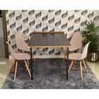 Conjunto De Mesa Dobrável Retrátil 1,40 Preto/noronha + 4 Cad