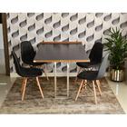 Conjunto De Mesa Dobrável Retrátil 1,40 Preto/noronha Inox +