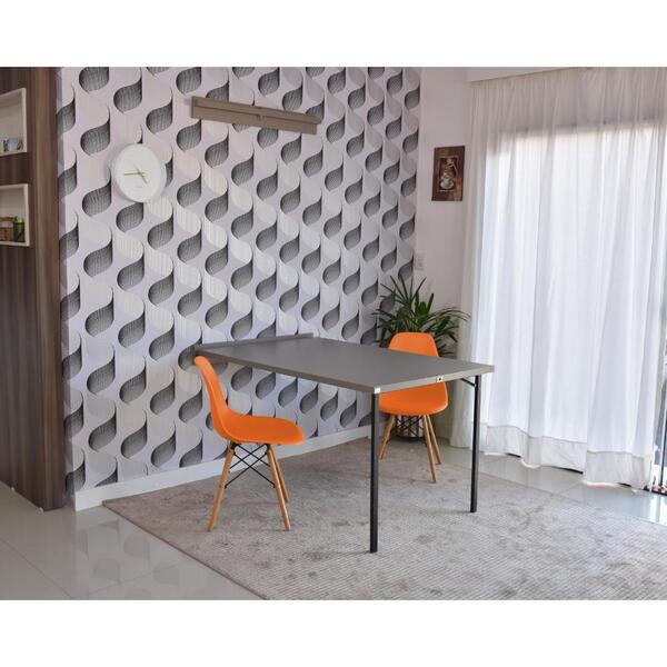 Conjunto De Mesa Dobrável Retrátil 1,40 Volpi + 2 Cadeiras Ei