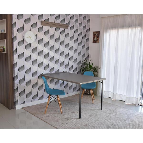 Conjunto De Mesa Dobrável Retrátil 1,40 Volpi + 2 Cadeiras Ei