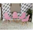 Conjunto De Mesa Dobrável Retrátil 1,40 Volpi + 4 Cadeiras Ei