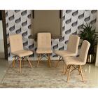 Conjunto De Mesa Dobrável Retrátil 1,40 Volpi + 4 Cadeiras Go