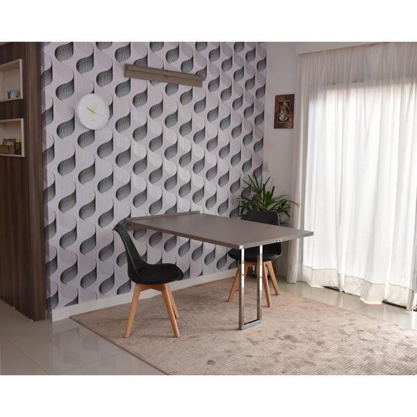 Conjunto De Mesa Dobrável Retrátil 1,40 Volpi Inox + 2 Cadeir