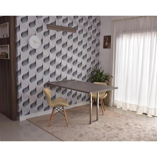 Conjunto De Mesa Dobrável Retrátil 1,40 Volpi Inox + 2 Cadeir