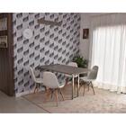 Conjunto De Mesa Dobrável Retrátil 1,40 Volpi Inox + 4 Cadeir