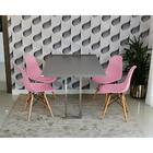 Conjunto De Mesa Dobrável Retrátil 1,40 Volpi Inox + 4 Cadeir