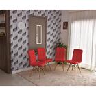 Conjunto De Mesa Dobrável Retrátil 1,40 Volpi Inox + 4 Cadeir