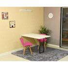 Conjunto De Mesa Dobrável Retrátil 120 X 75 Branca + 2 Cadeir