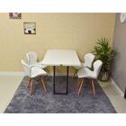 Conjunto De Mesa Dobrável Retrátil 120 X 75 Branca + 4 Cadeir
