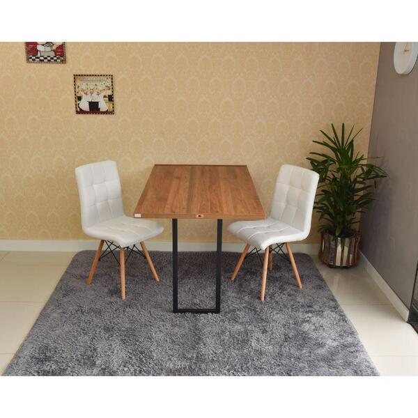 Conjunto De Mesa Dobrável Retrátil 120 X 75 Noronha + 2 Cadei