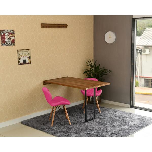 Conjunto De Mesa Dobrável Retrátil 120 X 75 Noronha + 2 Cadei