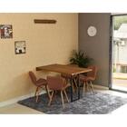 Conjunto De Mesa Dobrável Retrátil 120 X 75 Noronha + 4 Cadei