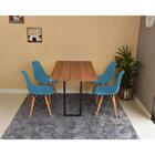 Conjunto De Mesa Dobrável Retrátil 120 X 75 Noronha + 4 Cadei