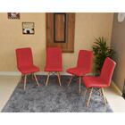 Conjunto De Mesa Dobrável Retrátil 120 X 75 Noronha + 4 Cadei