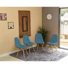 Conjunto De Mesa Dobrável Retrátil 120 X 75 Noronha + 4 Cadei