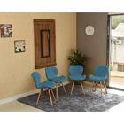 Conjunto De Mesa Dobrável Retrátil 120 X 75 Noronha + 4 Cadei