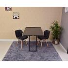 Conjunto De Mesa Dobrável Retrátil 120 X 75 Preta + 2 Cadeira