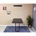 Conjunto De Mesa Dobrável Retrátil 120 X 75 Preta + 2 Cadeira