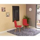 Conjunto De Mesa Dobrável Retrátil 120 X 75 Preta + 2 Cadeira