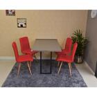 Conjunto De Mesa Dobrável Retrátil 120 X 75 Volpi + 4 Cadeira