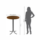 Conjunto De Mesa E 03 Banquetas 60cm Belle Courissimo Marrom/