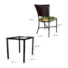 Conjunto de Mesa e 4 Cadeiras Gramado para Área Externa e Int