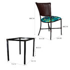 Conjunto de Mesa e 4 Cadeiras Gramado para Área Externa e Int