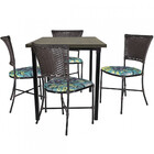 Conjunto de Mesa e 4 Cadeiras Gramado para Área Externa e Int