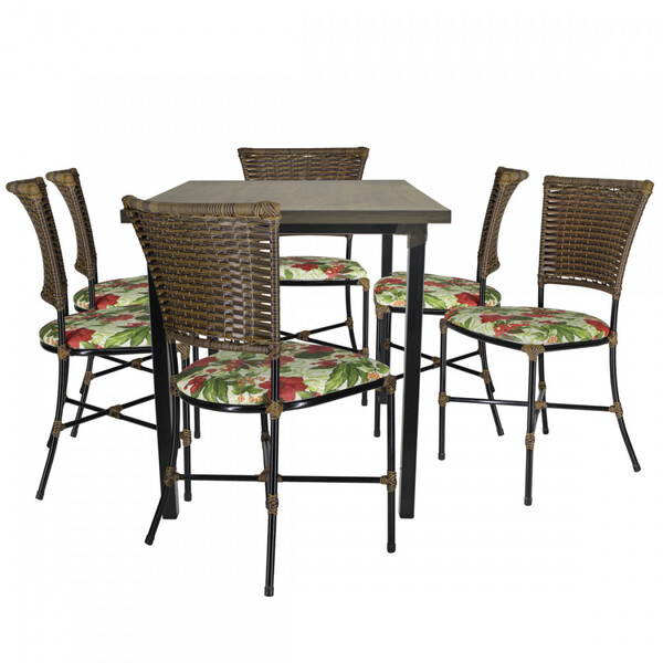 Conjunto de Mesa e 6 Cadeiras Gramado para Área Externa e Int