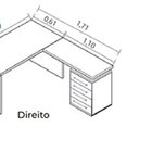 Conjunto De Mesa E Gaveteiro Com Gavetas Para Escritório Dire