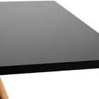 Conjunto De Mesa Eames Tampo Quadrado Preto  90cm 4 Cadeiras