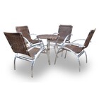 Conjunto De Mesa Elíptico - 4 Cadeiras + 1 Mesa