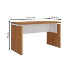 Conjunto De Mesa Em L E Gaveteiro Arara Freijó Branco