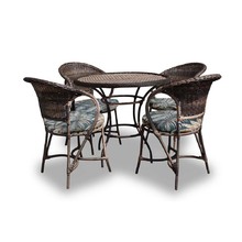 Conjunto De Mesa Fibra Sintética Amsterdã - 4 Poltronas + 1 M