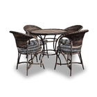Conjunto De Mesa Fibra Sintética Amsterdã - 4 Poltronas + 1 M