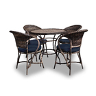 Conjunto De Mesa Fibra Sintética Amsterdã - 4 Poltronas + 1 M