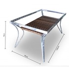 Conjunto De Mesa Fibra Sintética Marrocos - 6 Cadeiras + 1 Me