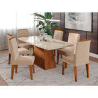 Conjunto De Mesa Helen 1,80 Para Sala De Jantar Com 6 Cadeira